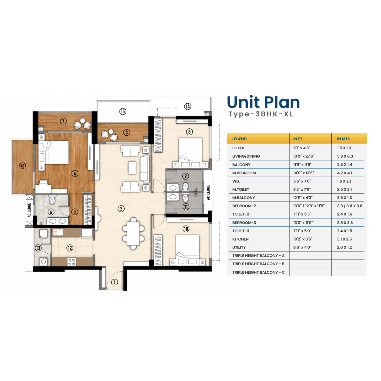 3 BHK Premium